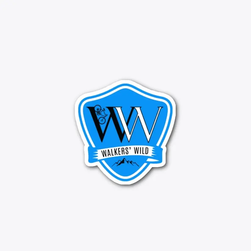 Walkers' Wild blue shield sticker