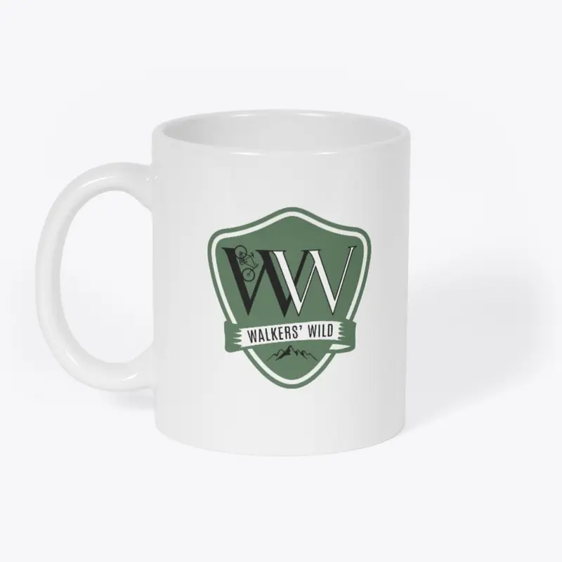 Walkers' WIld coffee cup w/ green shield