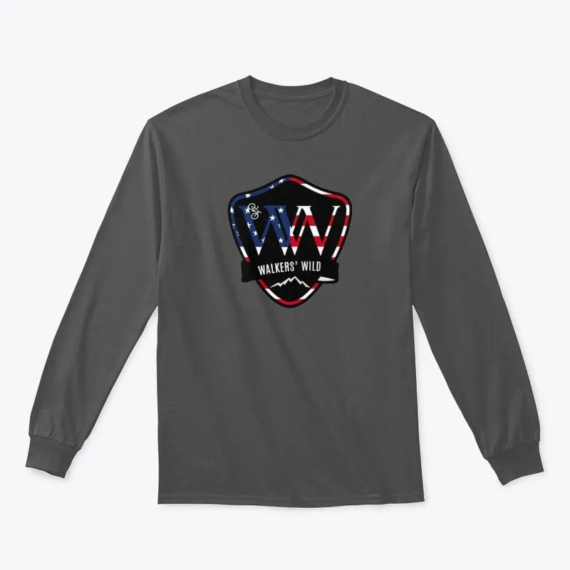 Cotton long sleeve tee with the shield